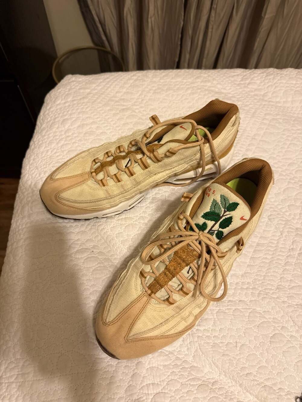 Nike Air Max 95 Cork Canvas Beige Brown Green Men's Low Top Sneakers